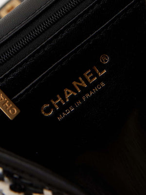 Chanel AS3767 Flap Bag Woven Lambskin Black - Default Title - View 8