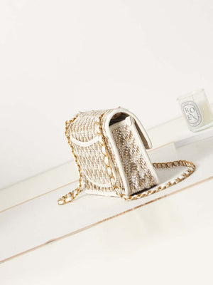 Chanel AS3767 Flap Bag Woven Lambskin White - Default Title - View 4