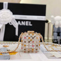 Chanel AS3769 MINI EVENING Bag Imitation Pearls gemstone White & Multicolor - Default Title - View 1