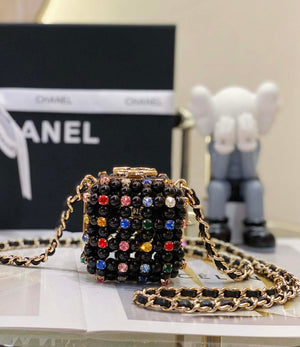 Chanel AS3769 MINI EVENING Bag Imitation Pearls Black & Multicolor - Default Title - View 1