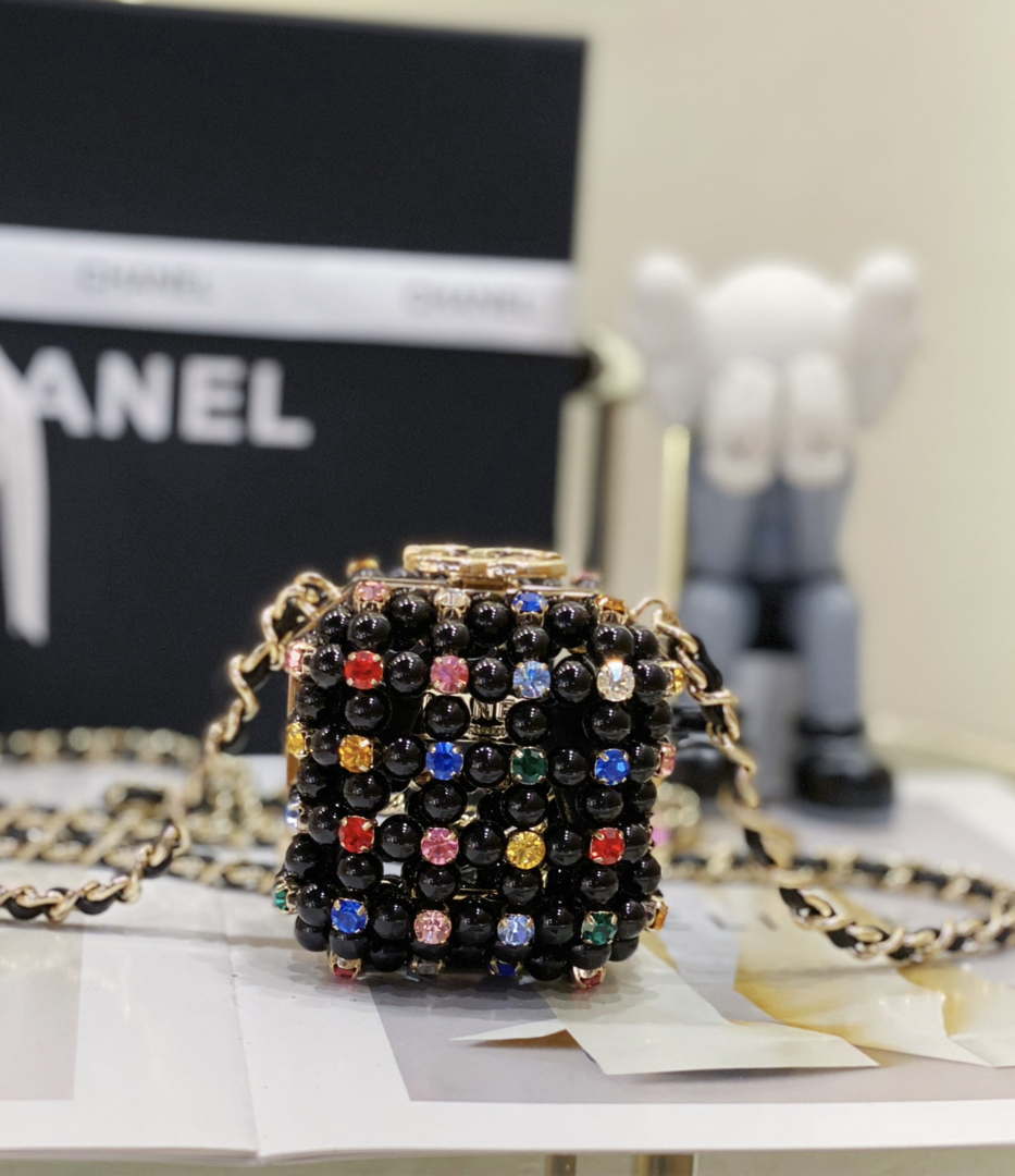 Chanel AS3769 MINI EVENING Bag Imitation Pearls Black & Multicolor - Default Title - View 2