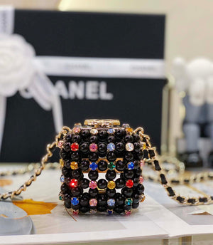 Chanel AS3769 MINI EVENING Bag Imitation Pearls Black & Multicolor - Default Title - View 3
