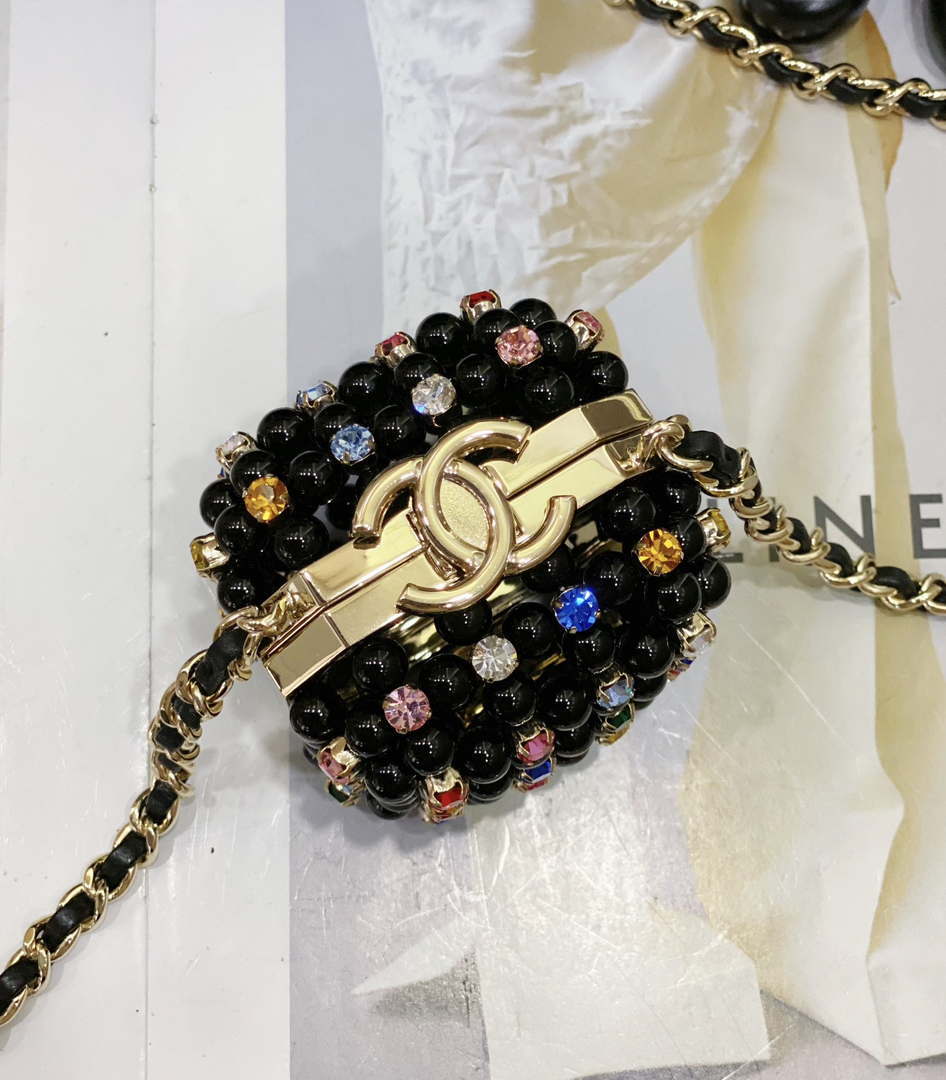 Chanel AS3769 MINI EVENING Bag Imitation Pearls Black & Multicolor - Default Title - View 6