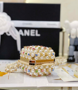 Chanel AS3769 MINI EVENING Bag Imitation Pearls & Gold-Tone Metal White & Multicolor - Default Title - View 6