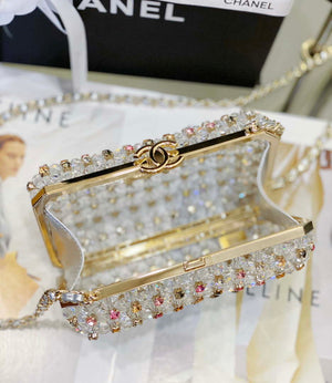 Chanel AS3771 EVENING Bag Glass Pearls & Gold-Tone Metal Transparent & Multicolor - Default Title - View 8