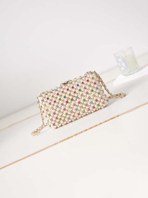 Chanel AS3771 evening Bag Imitation Pearls & Gold-Tone Metal Transparent & Multicolour - Default Title - View 1