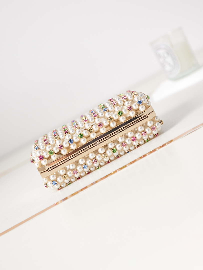 Chanel AS3771 evening Bag Imitation Pearls & Gold-Tone Metal Transparent & Multicolour - Default Title - View 5
