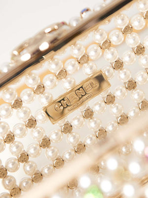 Chanel AS3771 evening Bag Imitation Pearls & Gold-Tone Metal Transparent & Multicolour - Default Title - View 8