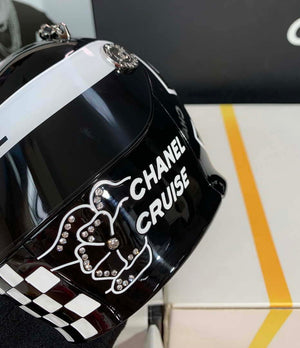 Chanel Evening Helmet Minaudiere Resin Strass AS3774 Black and White - Default Title - View 4
