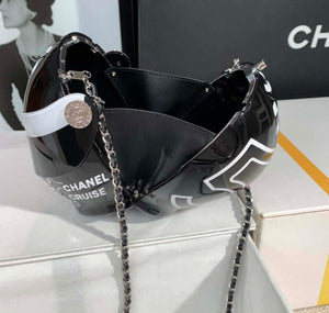 Chanel Evening Helmet Minaudiere Resin Strass AS3774 Black and White - Default Title - View 7
