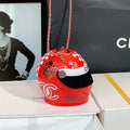 Chanel AS3774 Evening Helmet Minaudiere Resin Strass Red and White - Default Title - View 1