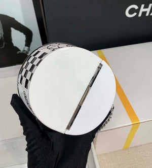 Chanel AS3774 Evening Helmet Minaudiere Resin Strass White and Black - Default Title - View 3