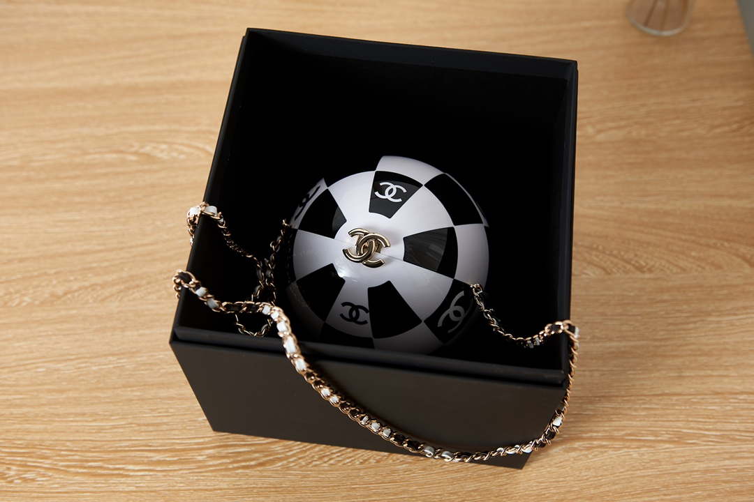 Chanel AS3716 Evening Sphere Minaudiere Resin Enamel & Gold-Tone Metal