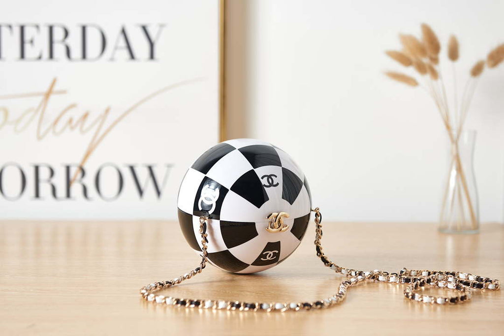 Chanel AS3716 Evening Sphere Minaudiere Resin Enamel & Gold-Tone Metal