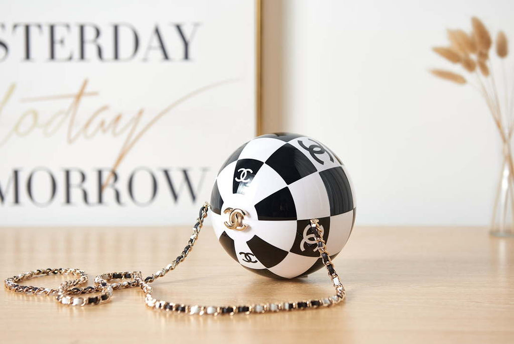 Chanel AS3716 Evening Sphere Minaudiere Resin Enamel & Gold-Tone Metal