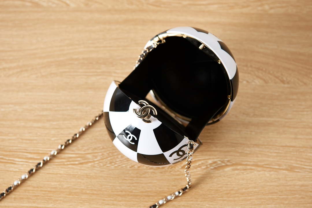 Chanel AS3716 Evening Sphere Minaudiere Resin Enamel & Gold-Tone Metal