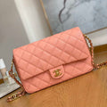 Chanel AS3777 Flap Bag Grained Calfskin & Gold-Tone Metal Pink - Default Title - View 1