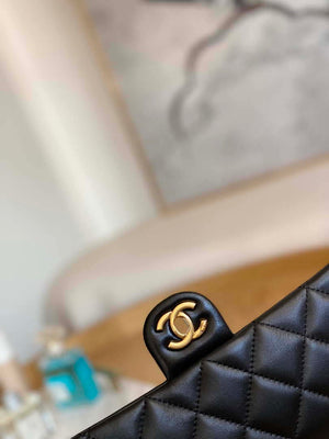 Chanel AS3777 Flap Bag Lambskin & Gold-Tone Metal Black - Default Title - View 6
