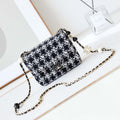 Chanel AS3782 MINI Flap Bag 23P Tweed Gold-Tone Metal 16cm Black & White - Default Title - View 1