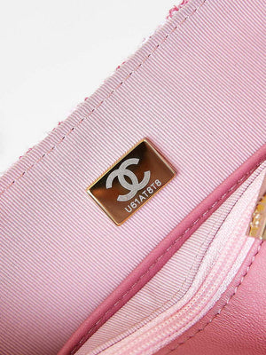 Chanel AS3782 MINI Flap Bag 23P Tweed Gold-Tone Metal 16cm Pink - Default Title - View 9