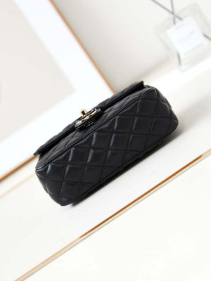 Chanel AS3783 Small Flap Bag 23P Lambskin Gold-Tone Metal 18.5 cm Black - Default Title - View 6