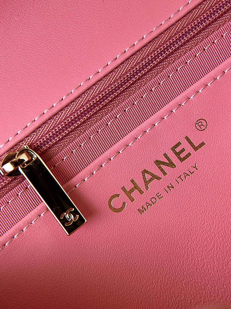 Chanel AS3783 Small Flap Bag 23P Lambskin Gold-Tone Metal 18.5 cm Pink