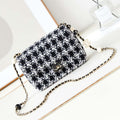 Chanel AS3783 Small Flap Bag 23P Tweed Gold-Tone Metal 18.5 cm White and Black - Default Title - View 1