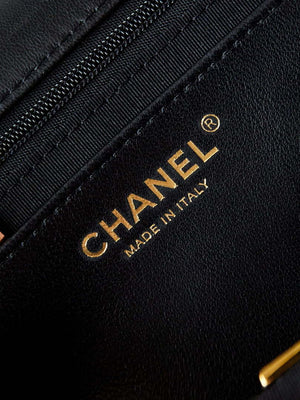 Chanel AS3783 Small Flap Bag 23P Tweed Gold-Tone Metal 18.5 cm White and Black - Default Title - View 8