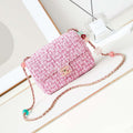 Chanel AS3783 Small Flap Bag 23P Tweed Gold-Tone Metal 18.5 cm Pink - Default Title - View 1