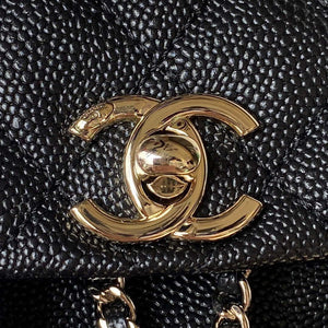 Chanel AS3787 Small Backpack Grained Shiny Calfskin & Gold-Tone Metal Black - Default Title - View 2