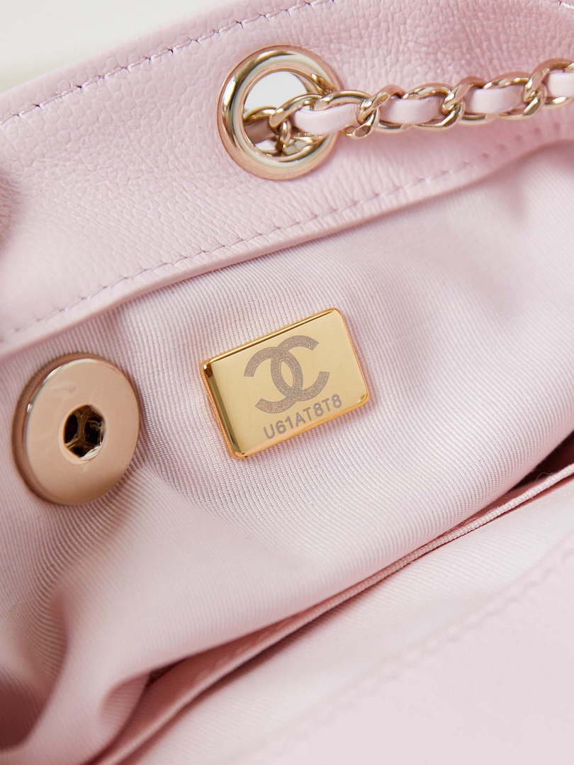 Chanel AS3787 Small Backpack Grained Shiny Calfskin & Gold-Tone Metal Light Pink