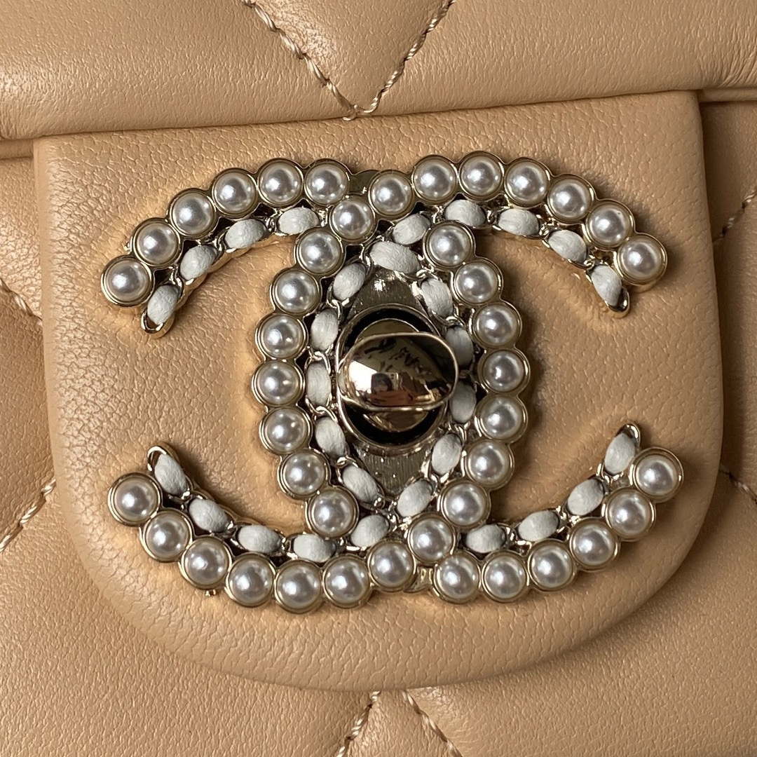 Chanel AS3791 Flap Bag Lambskin Apricot - Default Title - View 3