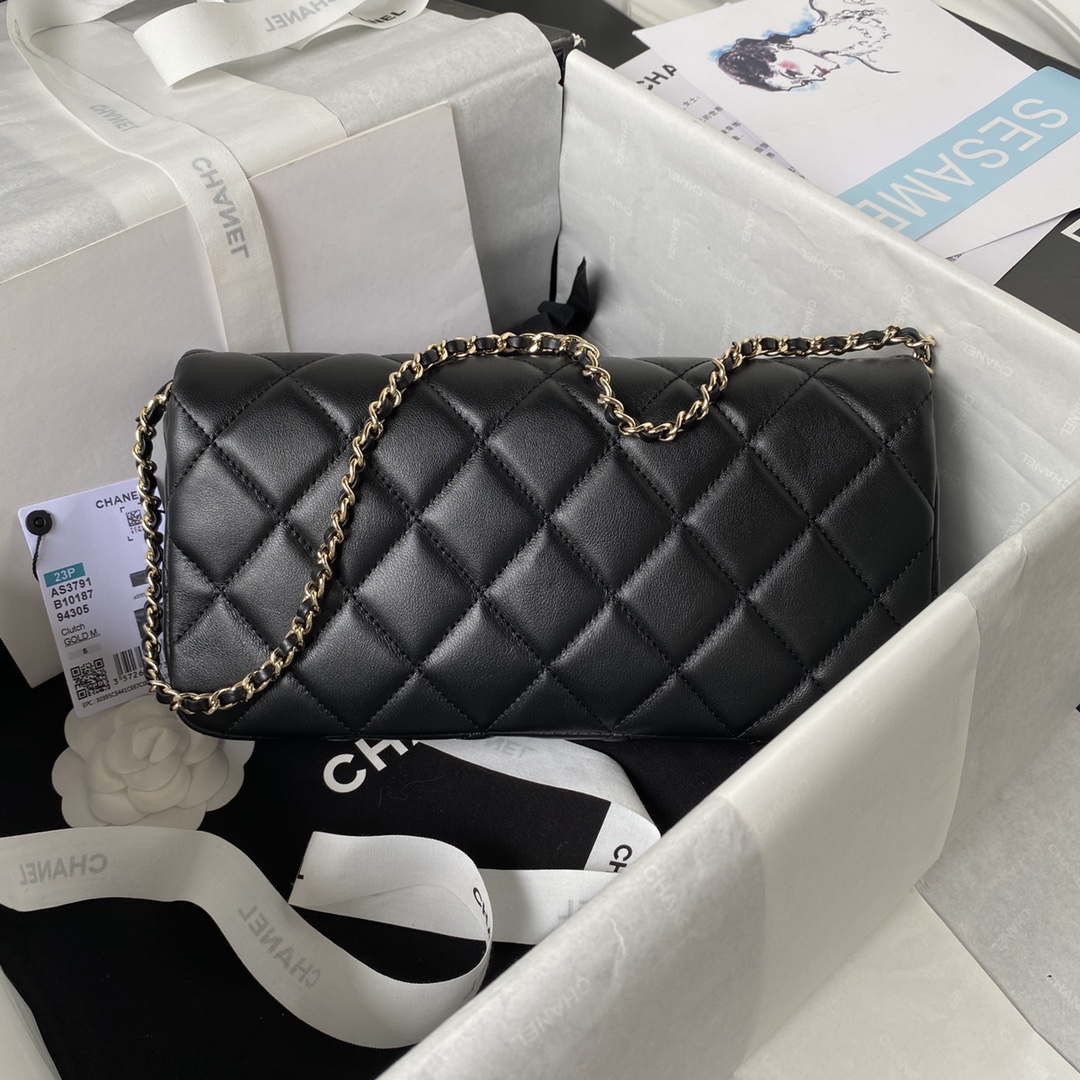 Chanel AS3791 Flap Bag Lambskin Black - Default Title - View 2