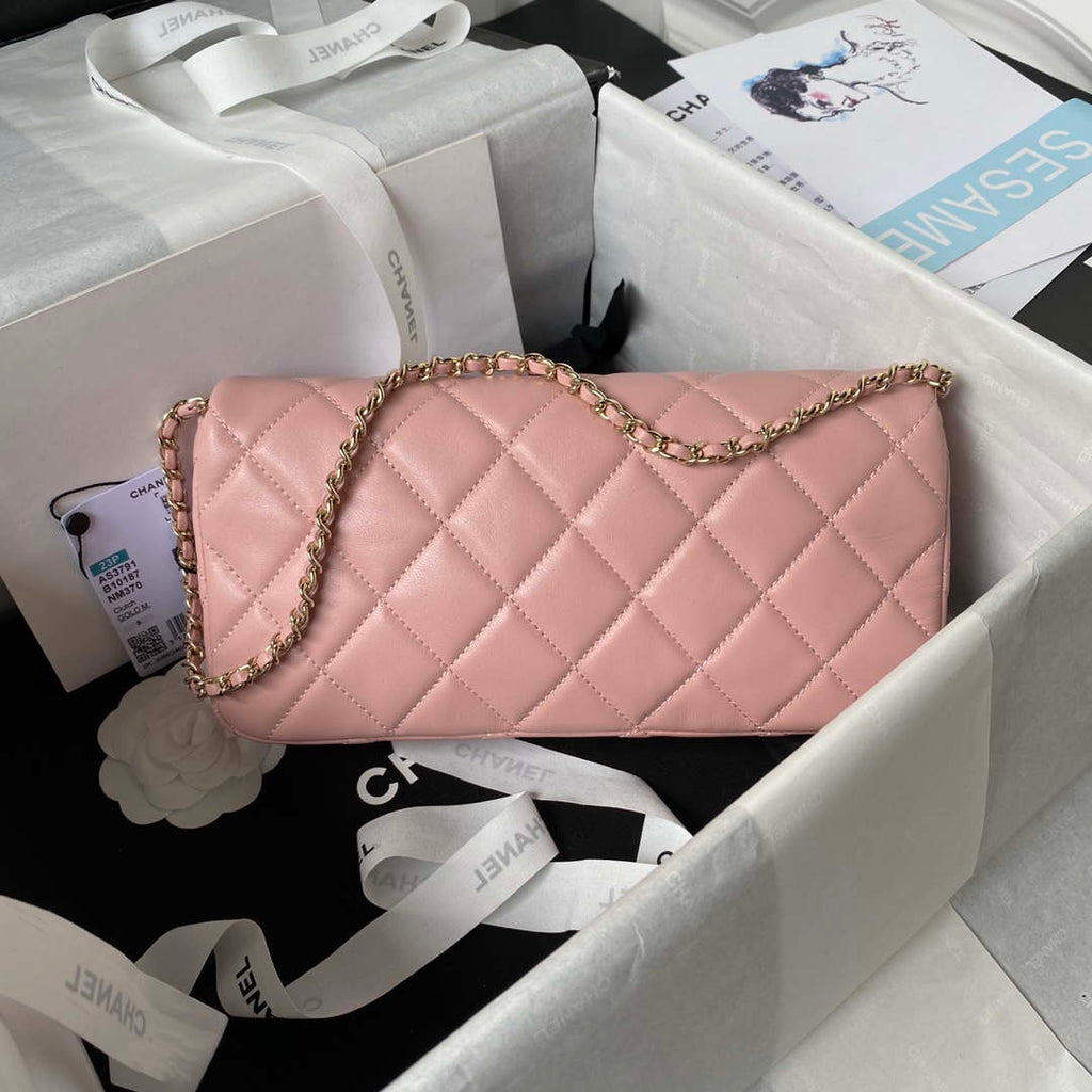 Chanel AS3791 Flap Bag Lambskin Pink
