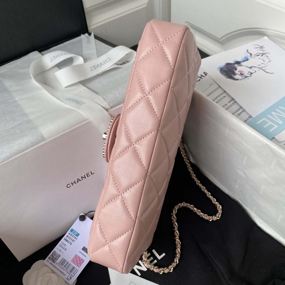 Chanel AS3791 Flap Bag Lambskin Pink - Default Title - View 5