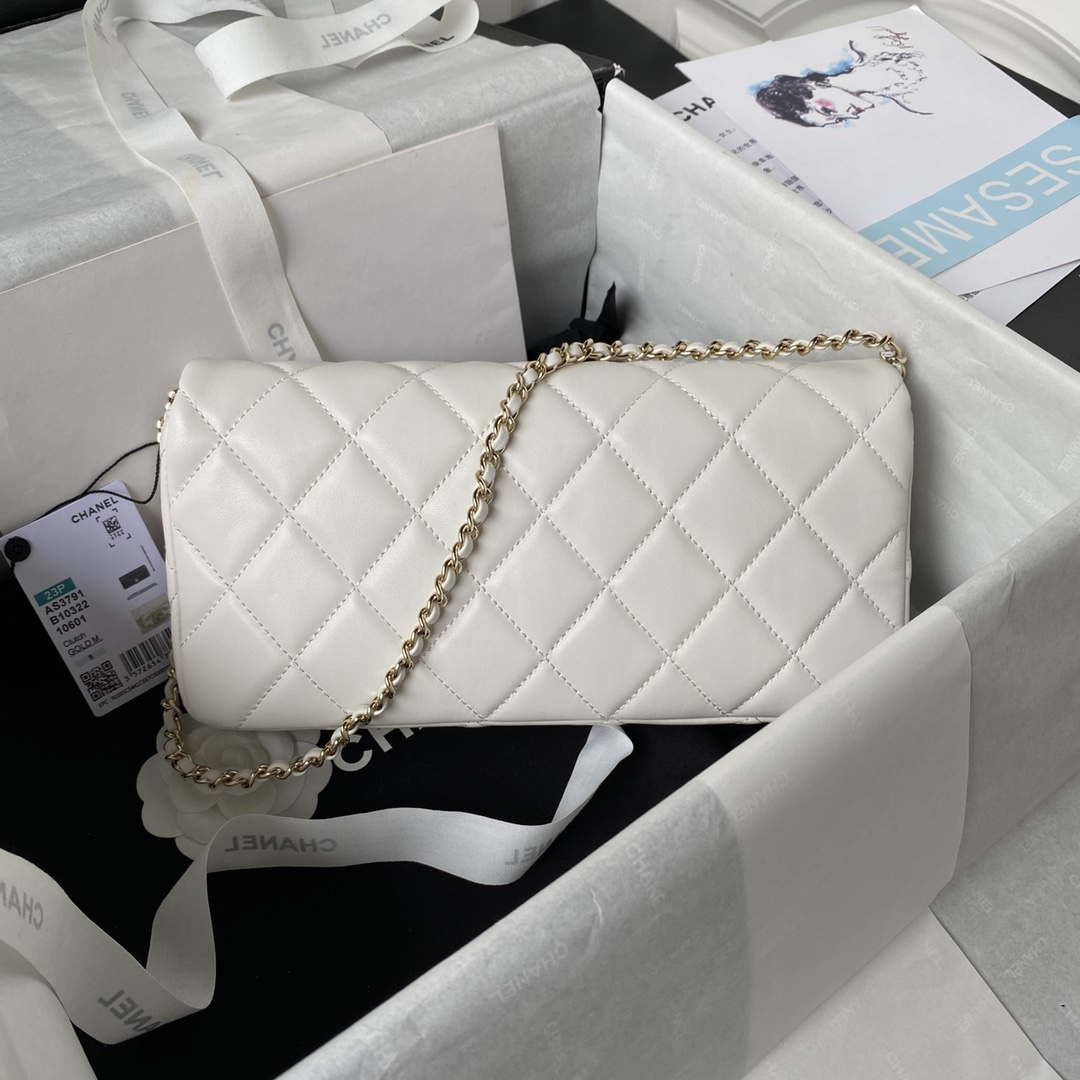 Chanel AS3791 Flap Bag Lambskin White - Default Title - View 2