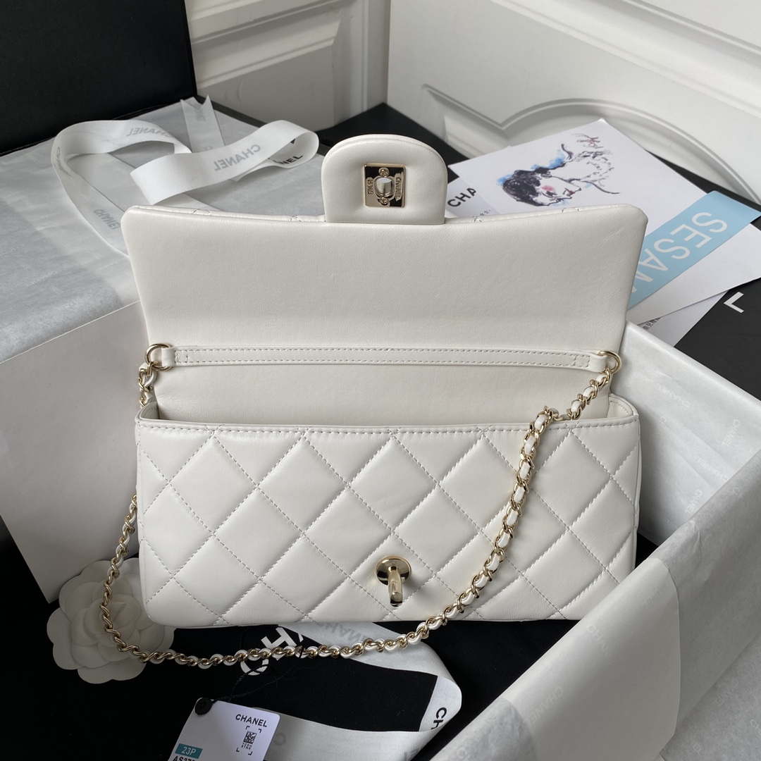 Chanel AS3791 Flap Bag Lambskin White - Default Title - View 9