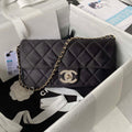 Chanel AS3791 Flap Bag Velvet and Lambskin Black