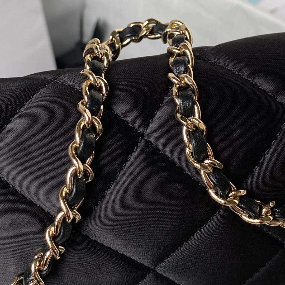 Chanel AS3791 Flap Bag Velvet and Lambskin Black - Default Title - View 4