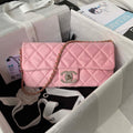Chanel AS3791 Flap Bag Velvet and Lambskin Pink - Default Title - View 1