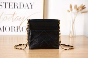 Chanel AS3793 Small Bucket Bag Lambskin Resin & Gold-Tone Metal Black - Default Title - View 2