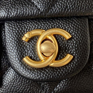 Chanel AS3828 Mini Flap Chain Bag Black Calfskin Gold - Default Title - View 3