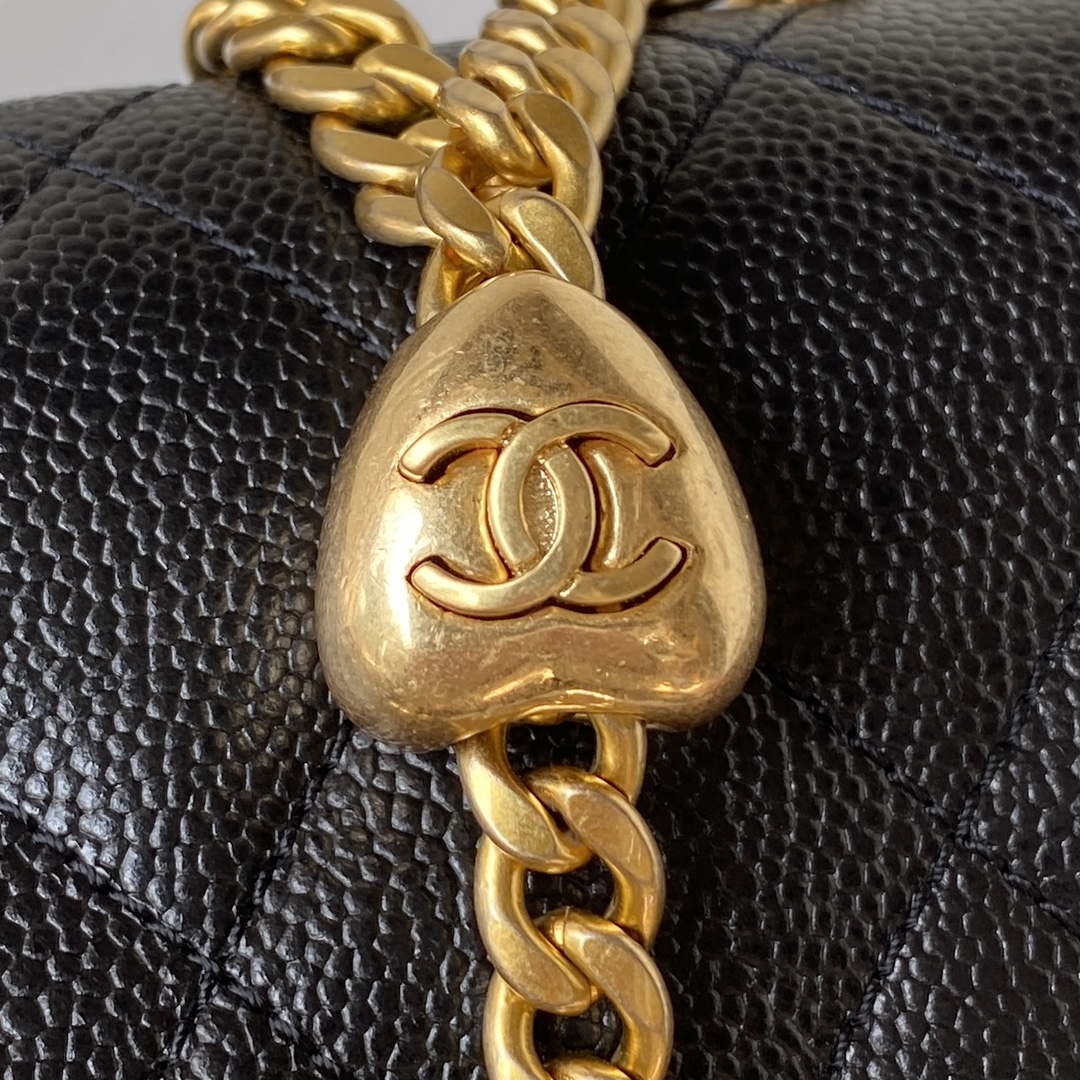Chanel AS3828 Mini Flap Chain Bag Black Calfskin Gold - Default Title - View 4