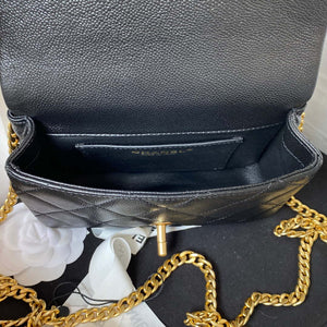 Chanel AS3828 Mini Flap Chain Bag Black Calfskin Gold - Default Title - View 7