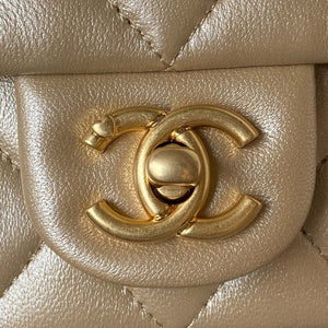 Chanel AS3828 Mini Flap Chain Bag Gold Lambskin Gold - Default Title - View 3