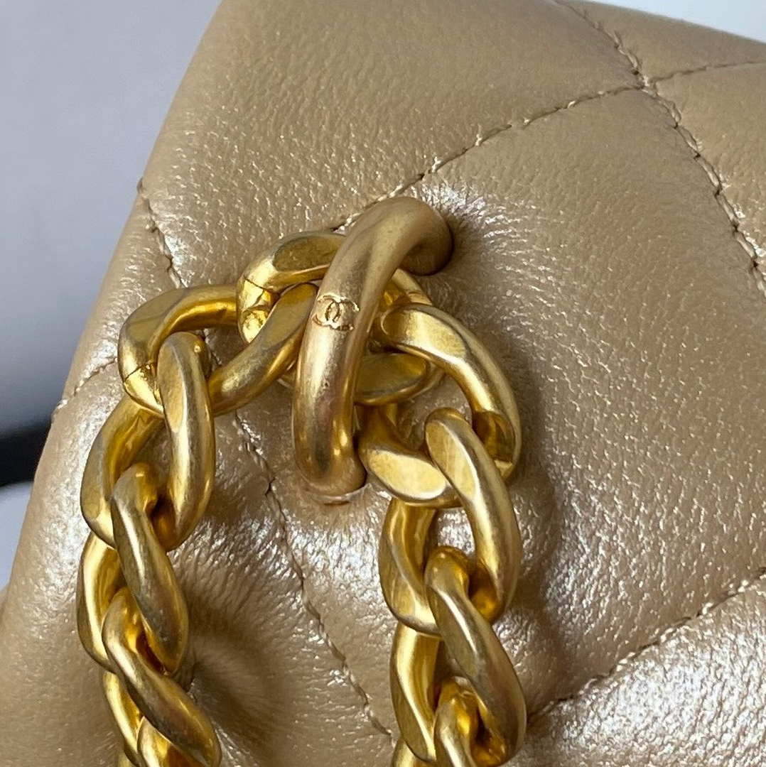 Chanel AS3828 Mini Flap Chain Bag Gold Lambskin Gold - Default Title - View 5
