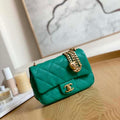 Chanel AS3828 Mini Flap Chain Bag Green Calfskin Gold - Default Title - View 1