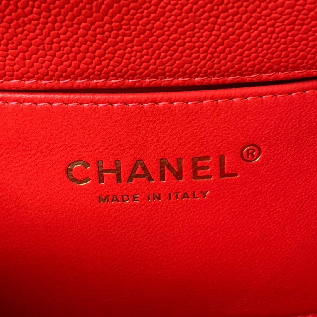 Chanel AS3828 Mini Flap Chain Bag Red Calfskin Gold - Default Title - View 8