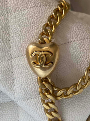 Chanel AS3828 Mini Flap Chain Bag White Calfskin Gold - Default Title - View 5