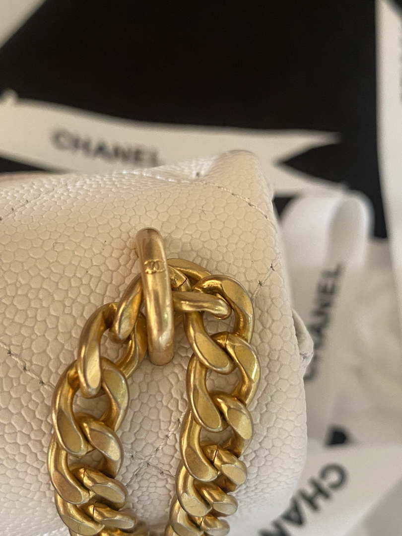 Chanel AS3828 Mini Flap Chain Bag White Calfskin Gold - Default Title - View 6